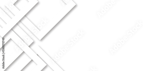 Abstract background seamless with lines and technology square triangle geometric texture background. White geometric minimal and rectangle shape banner design. Modern background used about technology.