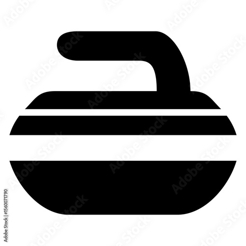 Icono silueta de piedra de curling