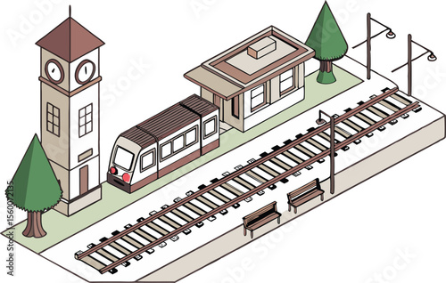 High Speed Train Concept Illustration Set Featuring Modern Rail and Fast Transit Design. Clean and Stylish High Speed Train Concepts with Railway Lines and Urban Travel Elements. Futuristic High Speed