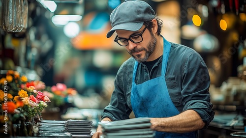 Professional Artisant In Workshop Working On Project