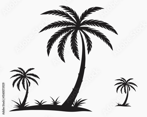vector illustration of a tropical island