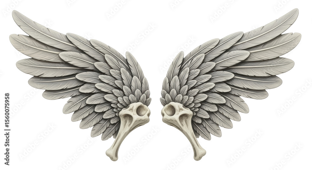 Obraz premium Isolated Bone Wings