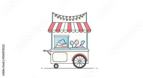 The Sweet Symphony of Cotton Candy A Whimsical Cart Delighting Taste Buds