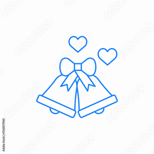 wedding bells illustration icon sign vector