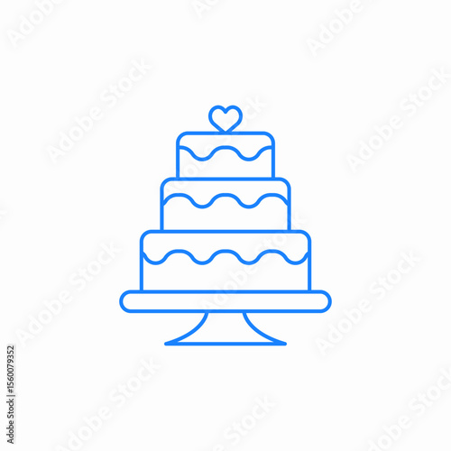 wedding cake drawing icon sign vector