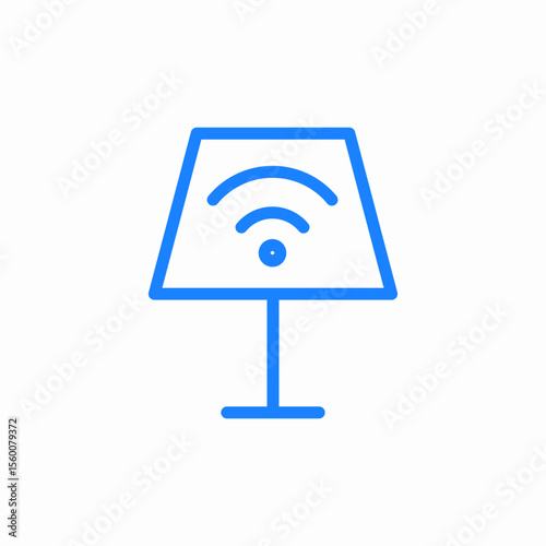wifi lamp signal icon sign vector