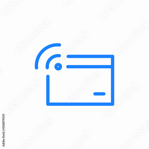 wireless payment card icon sign vector