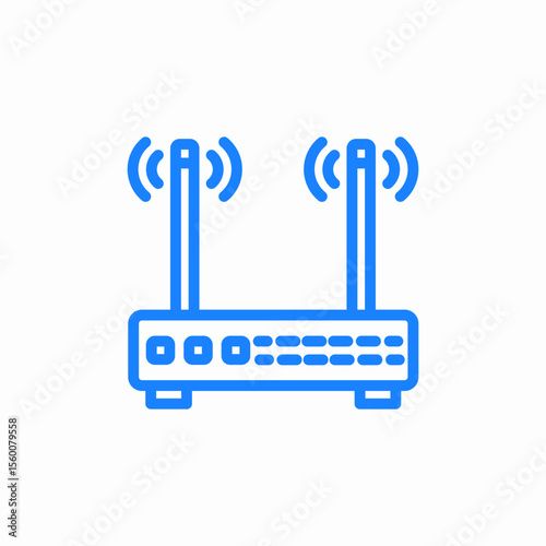 wireless router modem icon sign vector
