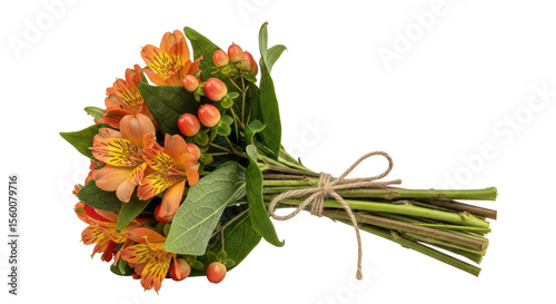 Isolated bouquet with orange flowers