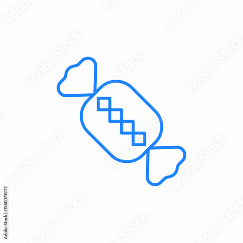 wrapped candy sweet icon sign vector