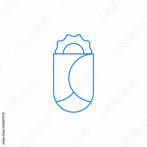 wrap food icon sign vector