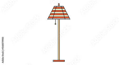 Classic Striped Floor Lamp for Ambient Lighting in Living Room Bedroom and Office
