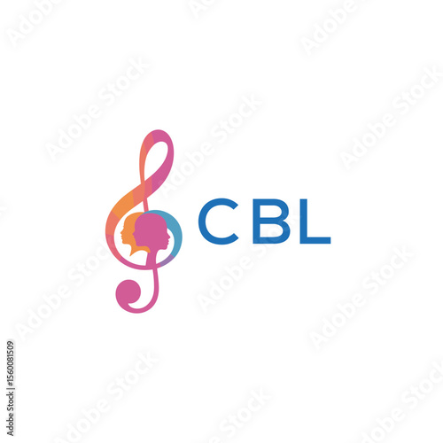 CBL “Abstract music school logo with people and melody icon” CBL Later Logo, “Modern music therapy logo with faces and note symbol”
