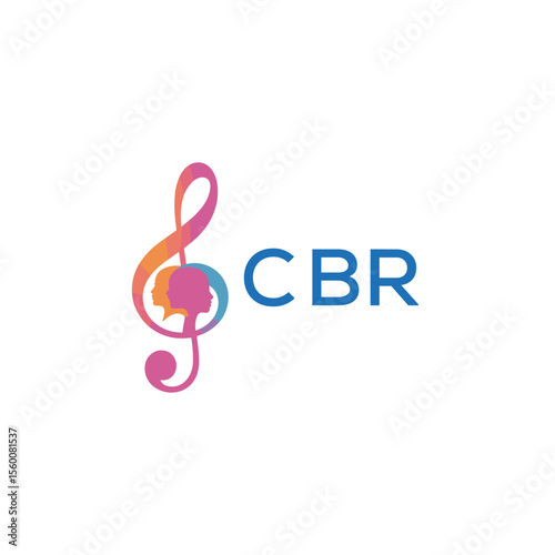 CBR “Abstract music school logo with people and melody icon” CBR Later Logo, “Modern music therapy logo with faces and note symbol”
