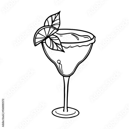 classic margarita cocktail vector illustration