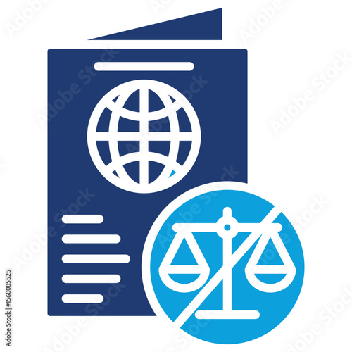 Illegal Flat Blue Icon