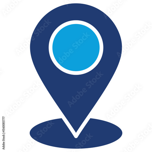 Location Flat Blue Icon