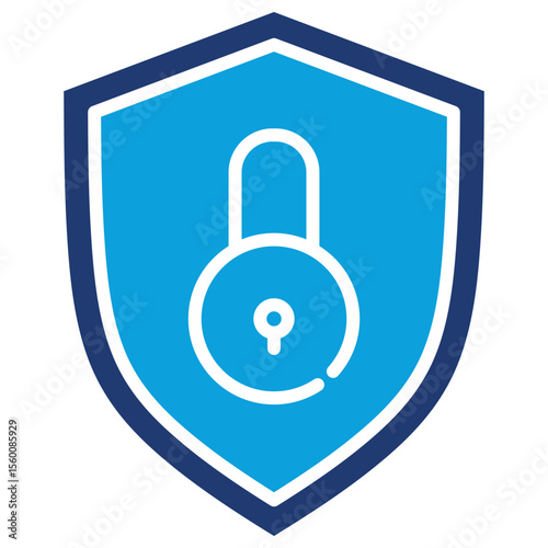 Protect Flat Blue Icon