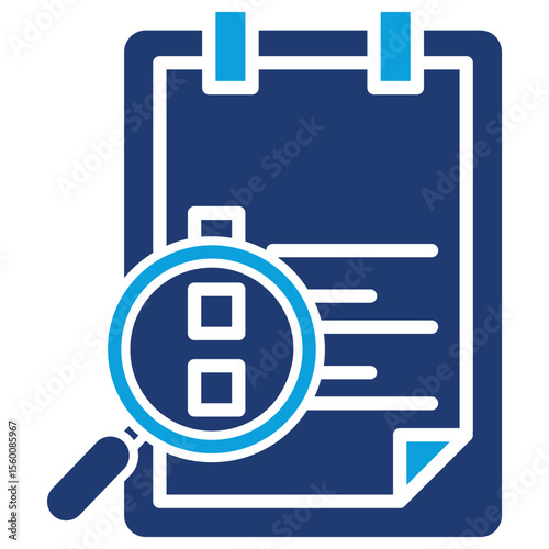 Checking Flat Blue Icon