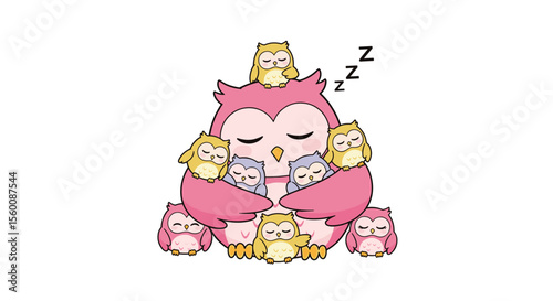 A Mother Owl's Love A Pink Sleepy Time Hugs and a Peaceful Coexistence