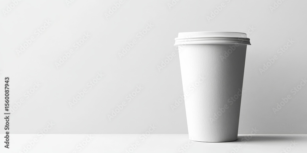 custom made wallpaper toronto digitalElegant White Paper Coffee Cup Mockup with Minimalist Design on Clean Surface for Advertising Use