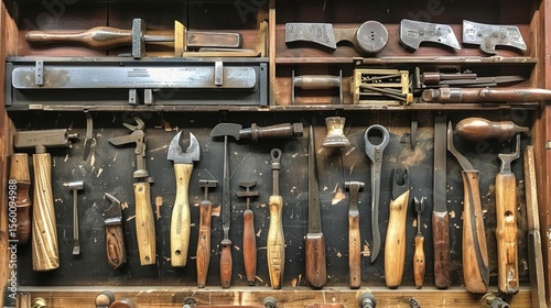 Collection of vintage woodworking tools