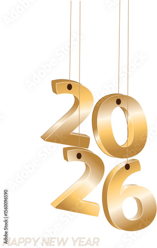 2026 lettering new year text logo, calligraphy, 2026 lettering . Number, lettering logo, number, new, gold, 2026, alphabet, new year, concept.