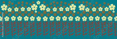floral leaves pattern design art work.