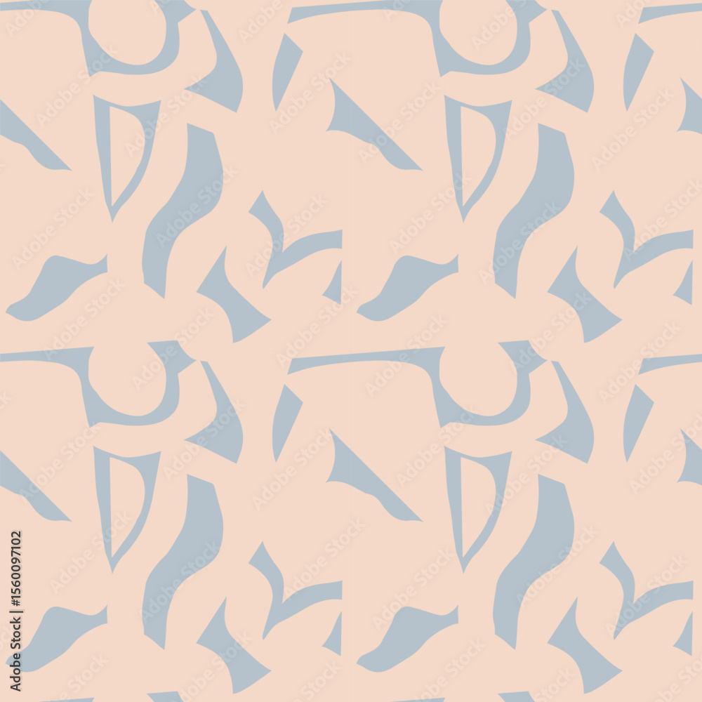 Seamless abstract pattern with organic cutout shapes in pink and red. Modern artistic collage style texture. Perfect for fabric, wallpaper, wrapping paper, apparel, stationery Seamless abstract pattern with organic cutout shapes in pink and red. Modern artistic collage style texture. Perfect for fabric, wallpaper, wrapping paper, apparel, stationery