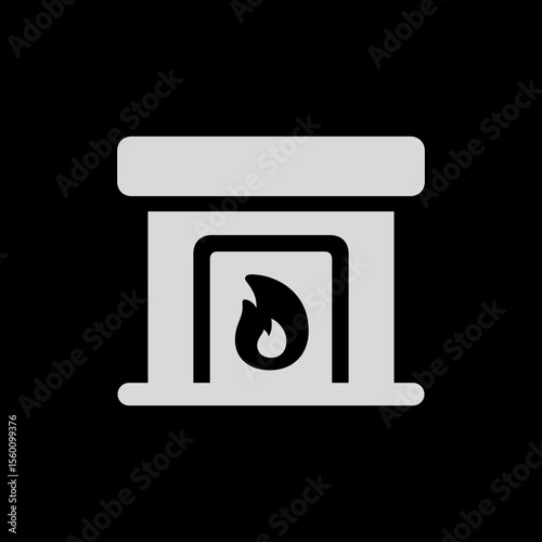 Fireplace Filled Icon