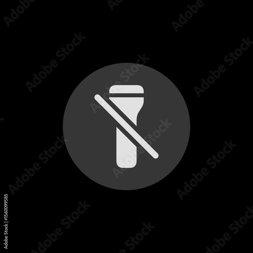 Flashlight Slash Circle Filled Icon