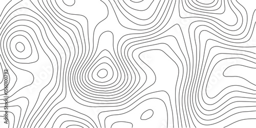 Vector geographic contour map. White wave paper curved reliefs abstract background, Abstract topographic contours map background, Topography map background. 