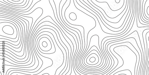 Vector geographic contour map. White wave paper curved reliefs abstract background, Abstract topographic contours map background, Topography map background. 