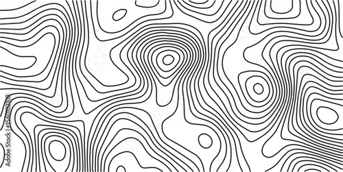 Vector geographic contour map. White wave paper curved reliefs abstract background, Abstract topographic contours map background, Topography map background. 