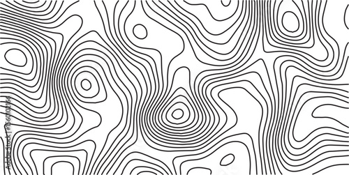 Vector geographic contour map. White wave paper curved reliefs abstract background, Abstract topographic contours map background, Topography map background. 