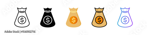 Money Bag multiple icon