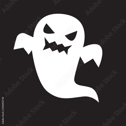 halloween ghost icon. vector illustration