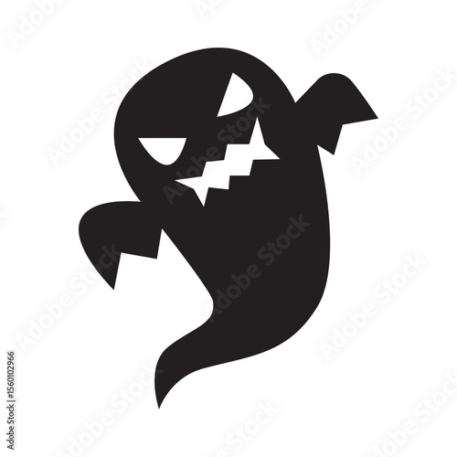halloween ghost icon. vector illustration