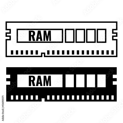 ram icon, RAM Memory vector icon.