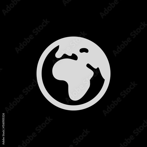 Filled Europe-Africa Globe Icon