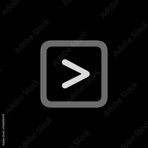 Greater Than Square Icon