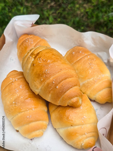 shio Pan or Japanese sea salt butter bread rolls