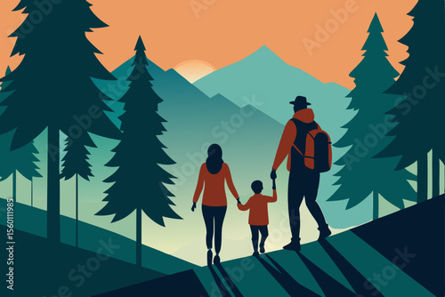 hiking in the mountains