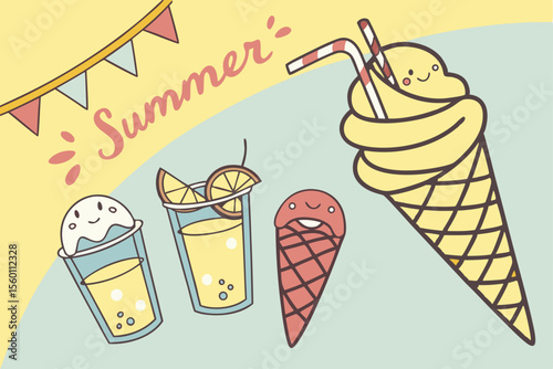 ice cream vector illustration