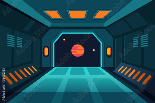 abstract tunnel with light