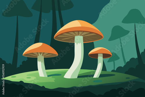 mushroom in the grass