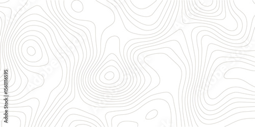 White wave paper curved reliefs abstract background. Vector geographic contour map, Abstract topographic contours map background, Topography map background. 