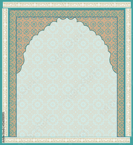 Mughal wall paintings, botanical floral ethnic motif, Indian traditional flower motif, Botanical floral ethnic motif, Traditional indian Mughal floral motif ethnic decorative border pattern design