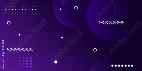 Modern Vector Illustration with Liquid Purple Shapes and White Patterns