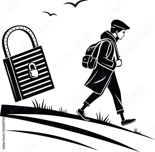  lock icon for secure access vector .